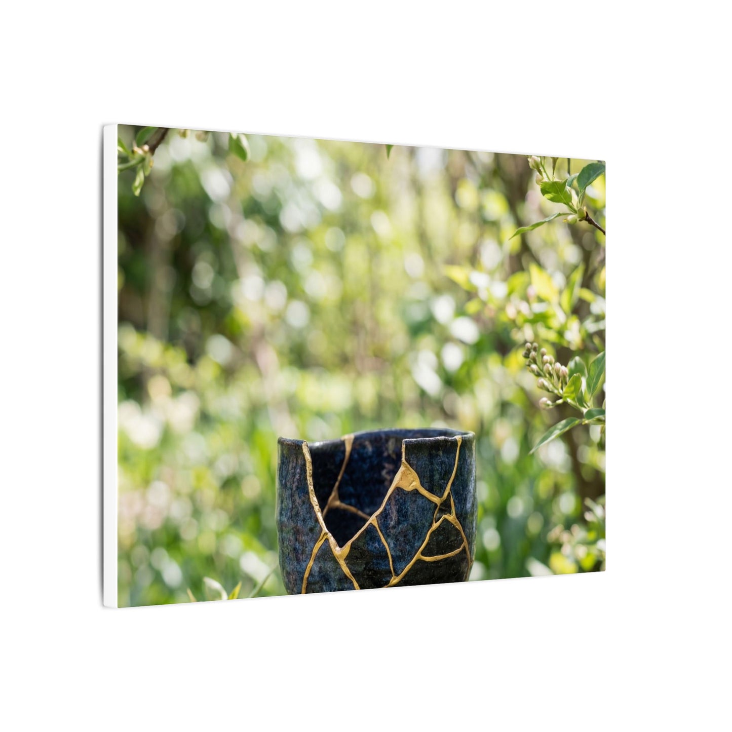 Kintsugi Broken Pottery in Dappled | Broken Beauty Canvas Art
