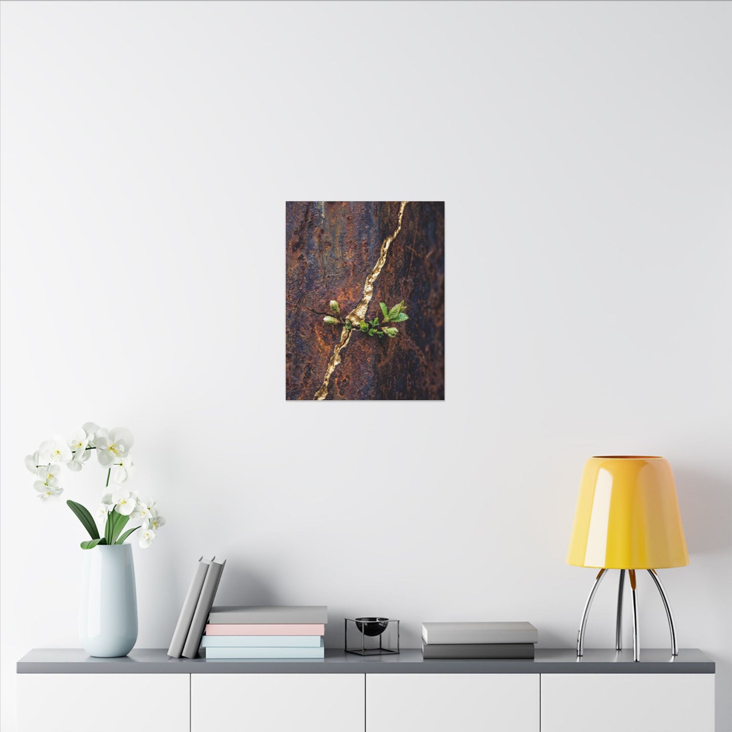 Overcast Rust Patina Canvas Art - Kintsugi Datsuzoku