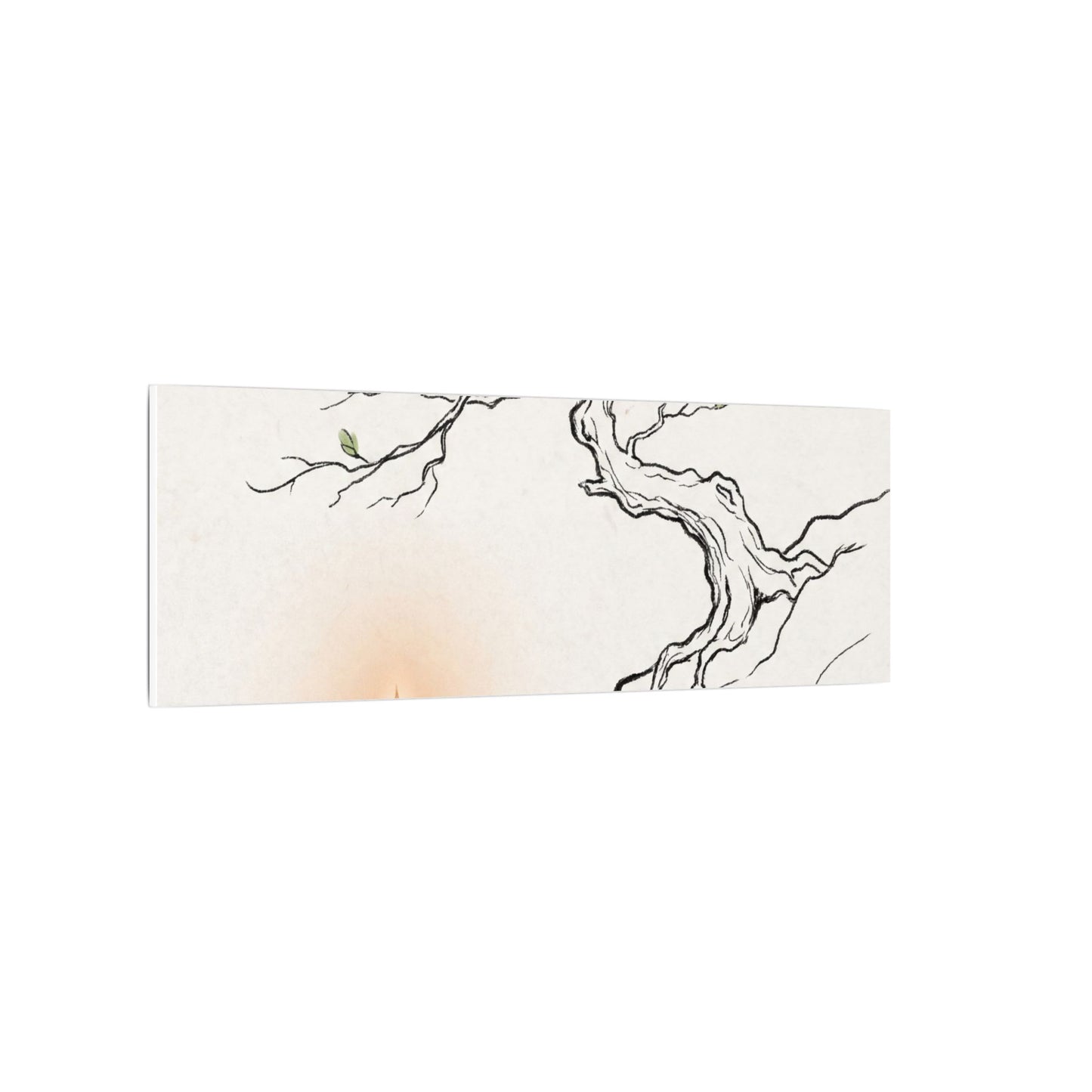 Candlelight Pine Tree Canvas Art - Japandi Shibui