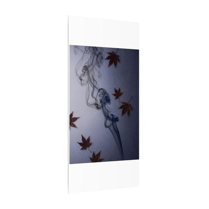 Dark Japandi Incense Smoke in Dawn | Moody Minimal Canvas Art