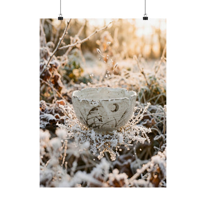 Golden Hour Ceramic Bowl Wall Art Print - Japandi Kanso
