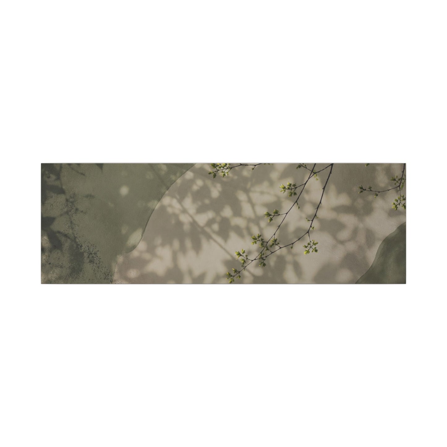 Neutral Shadow Play Canvas Art - Japanese Pattern Japandi
