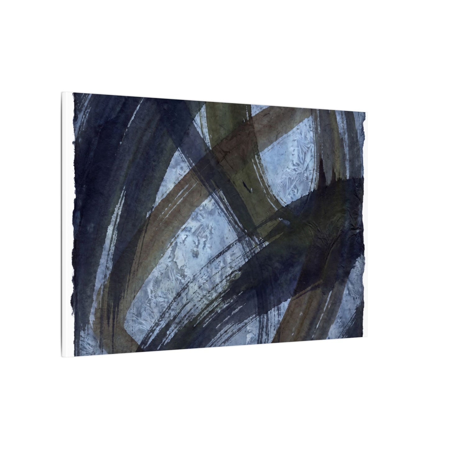 Ink Brushstroke Canvas Art | Winter Dark Japandi Shadow Zen Art