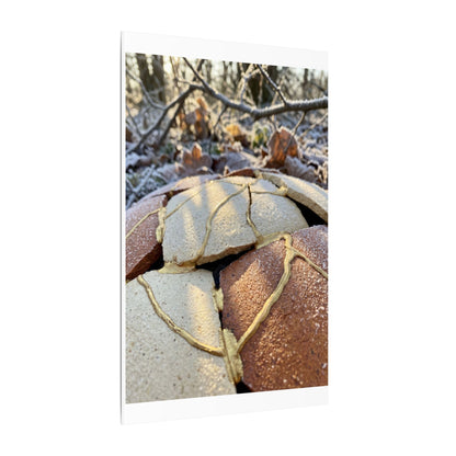 Broken Pottery Crackle Gold Canvas Art | Healing Kintsugi Art