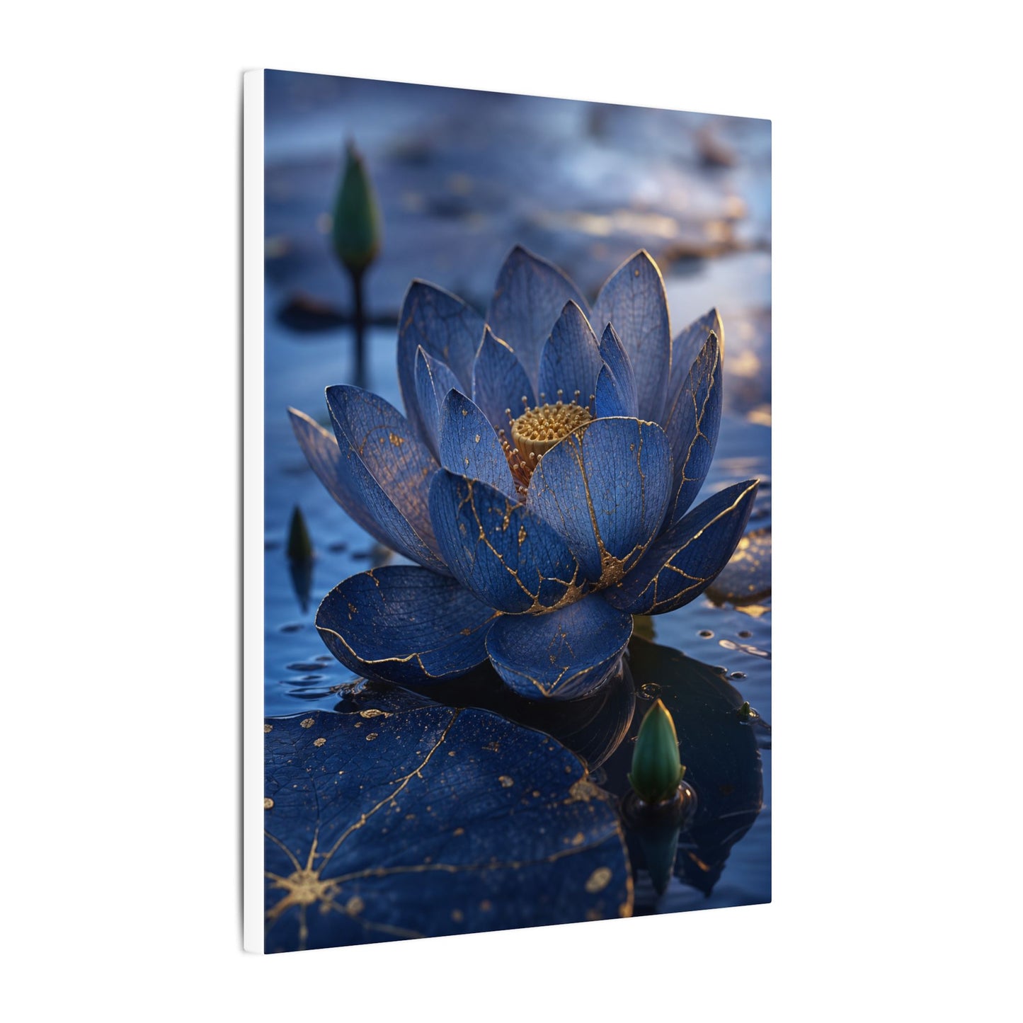 Kintsugi Lotus Flower in Dawn | Broken Beauty Canvas Art