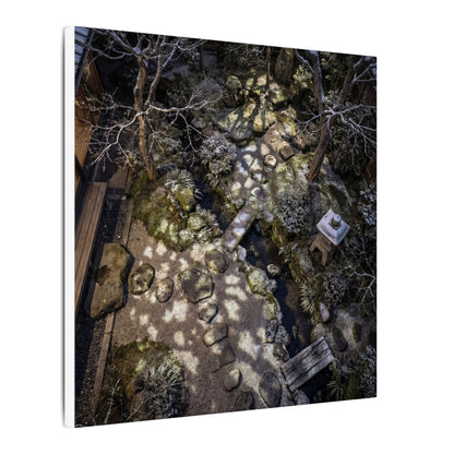 Moonlit Garden Japanese Pattern Canvas Art | Elegant Japandi Art