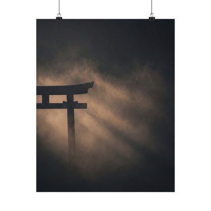 Spring Torii Gate Shadow Zen Wall Art Print | Luxurious Decor