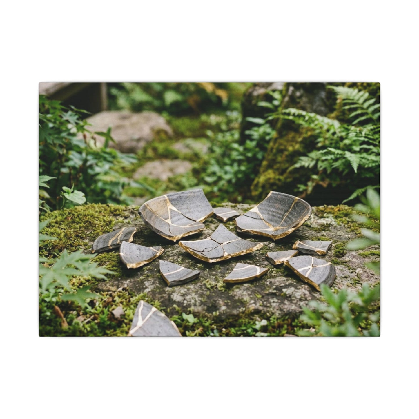 Summer Broken Pottery Gold Repair Canvas Art | Resilient Decor
