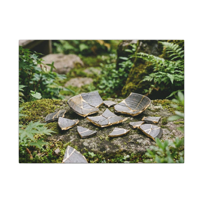 Summer Broken Pottery Gold Repair Canvas Art | Resilient Decor