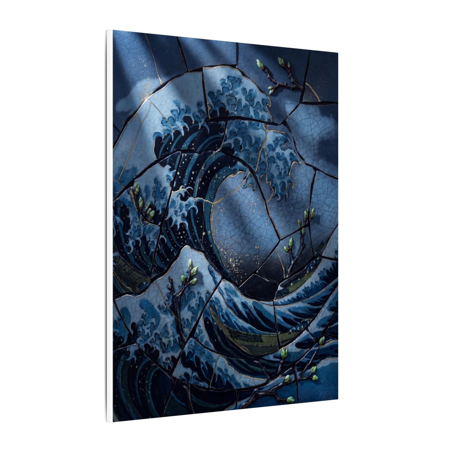 Ocean Wave Spring Canvas Art | Kintsugi Artful Design