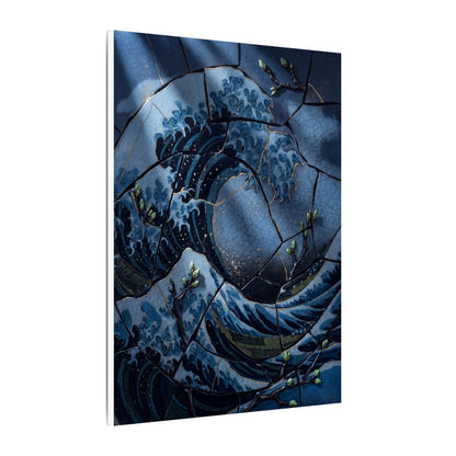 Ocean Wave Spring Canvas Art | Kintsugi Artful Design