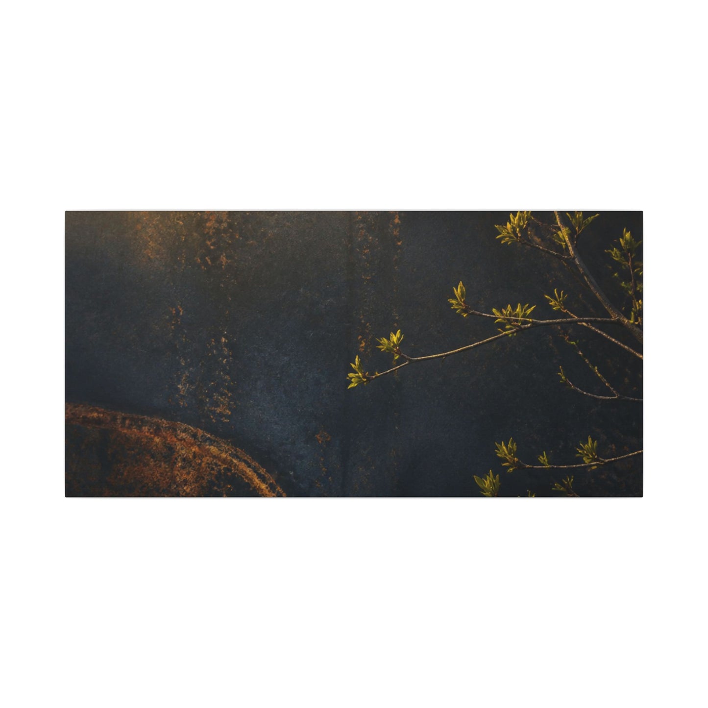 Spring Rust Patina Dark Texture Canvas Art | Moody Decor