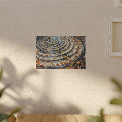 Moonlight Water Ripple Canvas Art - Kintsugi Fukinsei