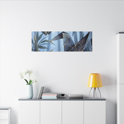 Paper Fold Canvas Art | Summer Kintsugi Crackle Gold Art