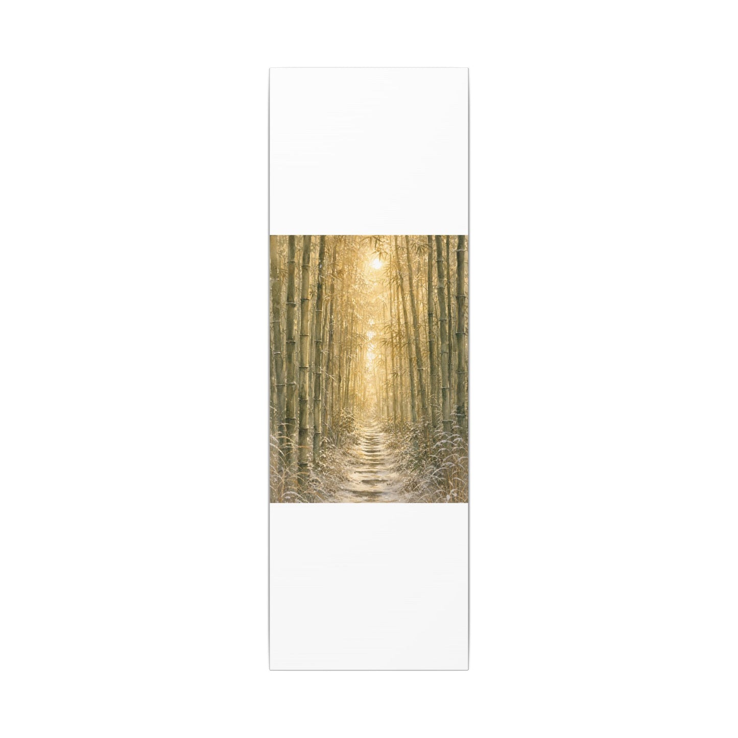 Bamboo Grove Winter Canvas Art | Japandi Elegant Design