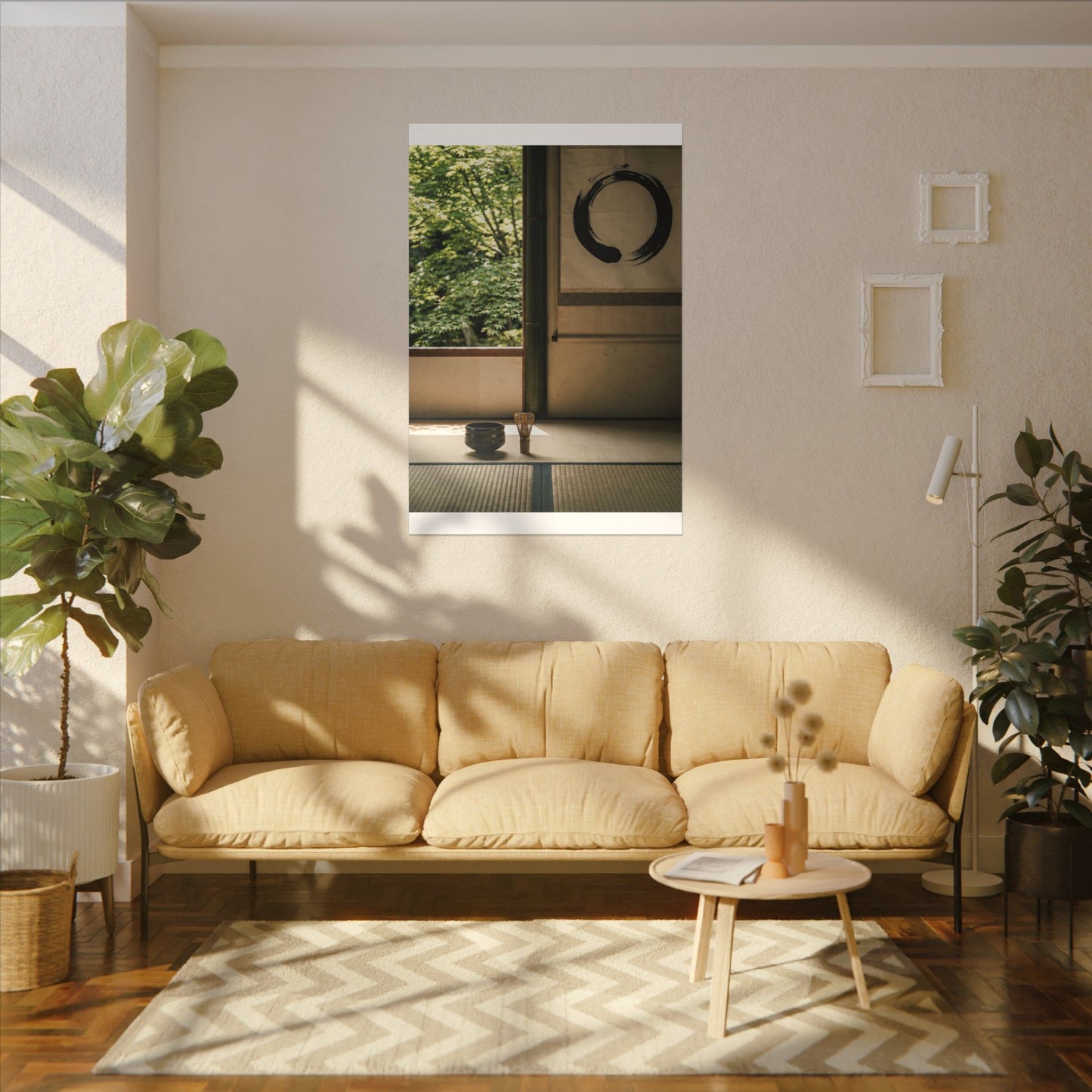 Tea Ceremony Enso Canvas Art | Serene Zen Art