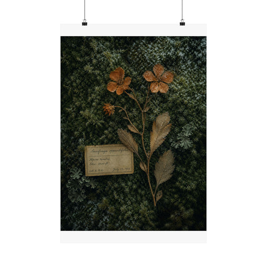 Earthy Moss Close Up Wall Art Print - Herbarium Cottagecore