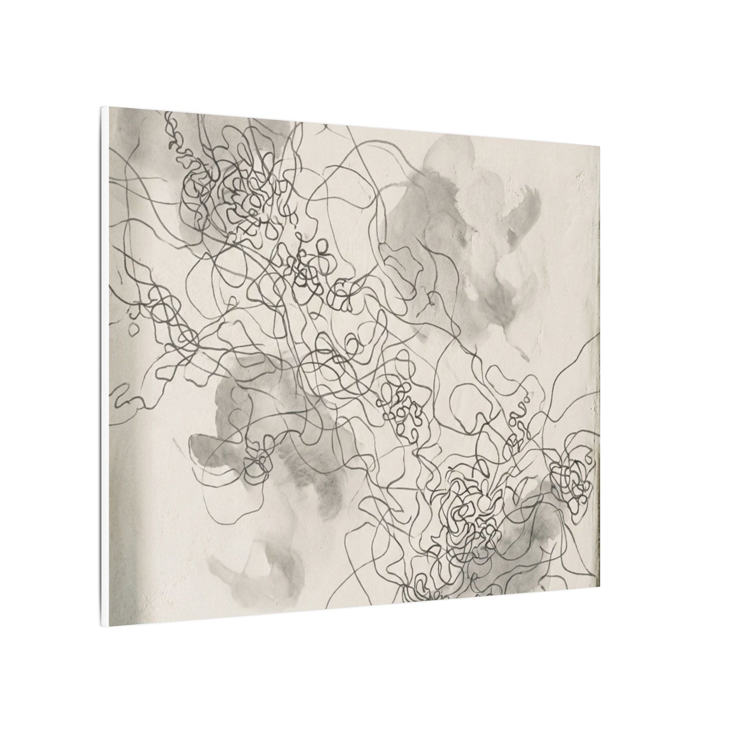 Summer Shadow Play Minimal Line Canvas Art | Earthy Decor