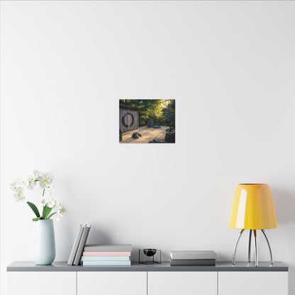 Rock Garden Enso Canvas Art | Tranquil Zen Art