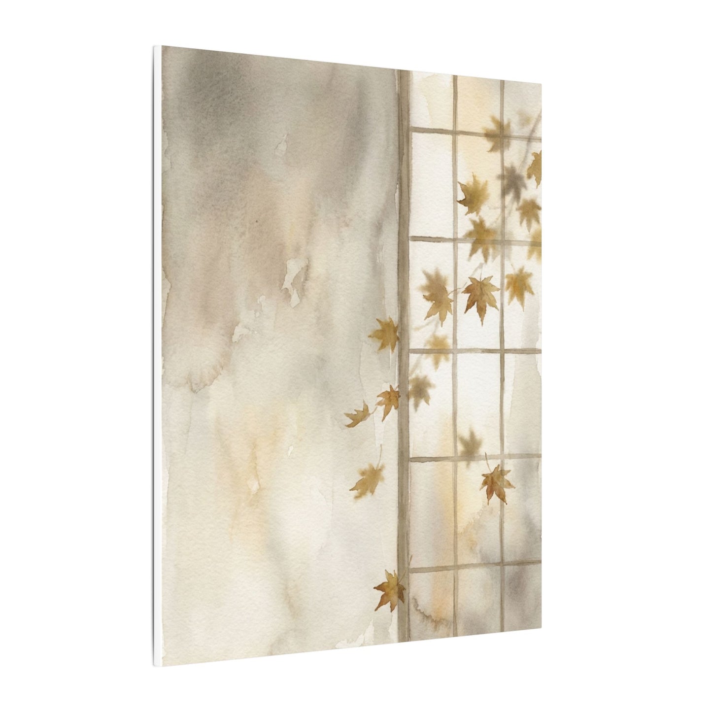 Warm Shoji Screen Canvas Art - Watercolor Japandi