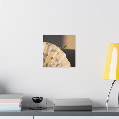 Paper Fold Gold Vein Canvas Art | Healing Kintsugi Art
