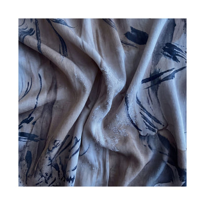 Silk Drape Wall Art Print | Winter Japandi Japanese Pattern Art