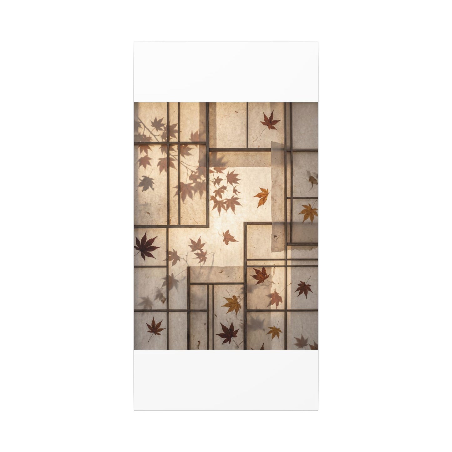 Shoji Screen Japanese Pattern Canvas Art | Neutral Japandi Art