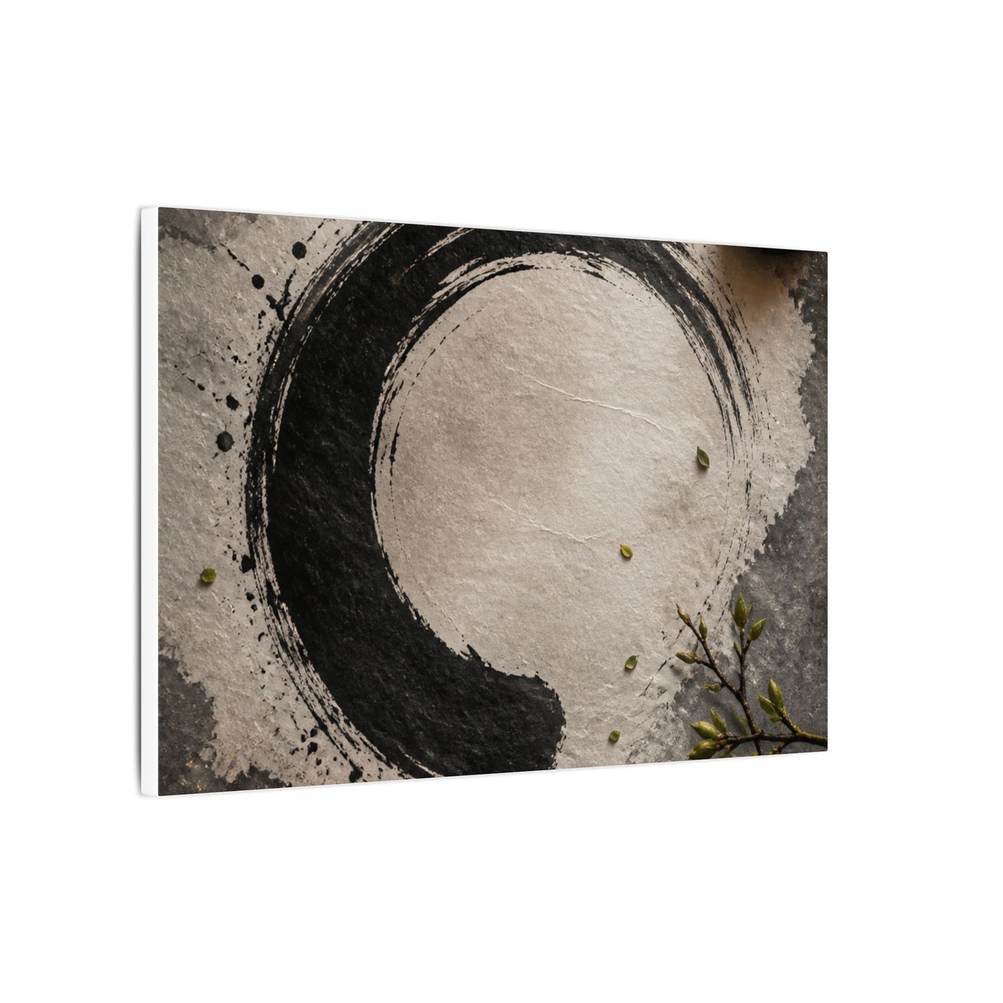 Candlelight Ink Brushstroke Canvas Art - Zen Ma