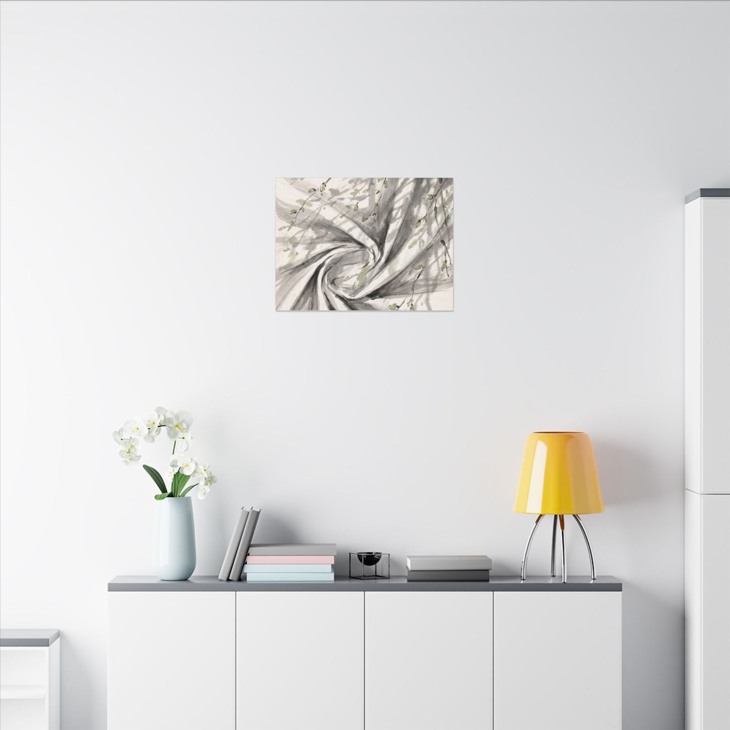 Silk Drape Spring Canvas Art | Zen Contemplative Design