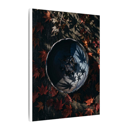 Autumn Ceramic Bowl Shadow Zen Canvas Art | Bold Decor