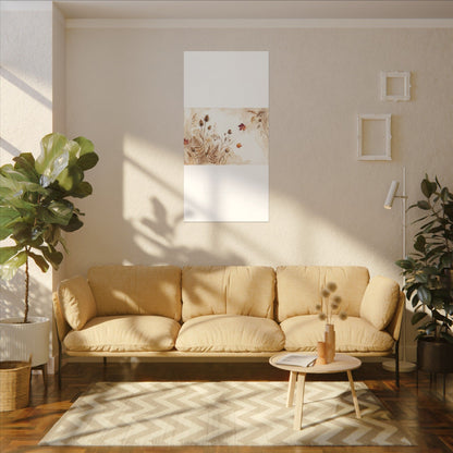 Dried Flowers Canvas Art | Autumn Japandi Watercolor Art