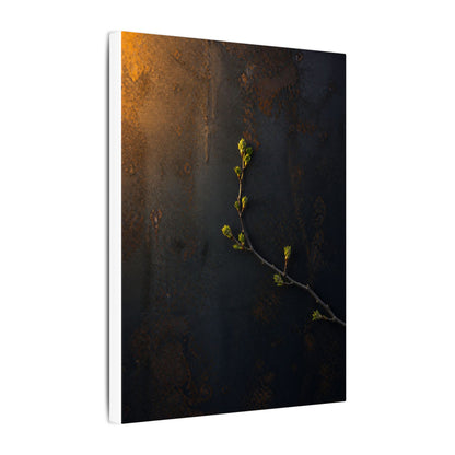 Dark Japandi Rust Patina in Golden Hour | Moody Minimal Canvas Art