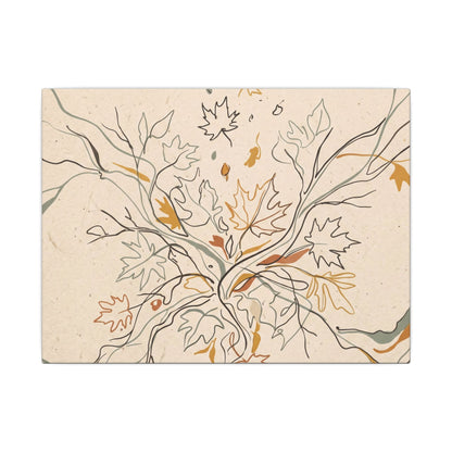 Warm Shadow Play Canvas Art - Minimal Line Japandi