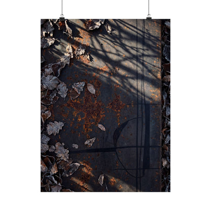 Rust Patina Winter Wall Art Print | Dark Japandi Bold Design Art Print