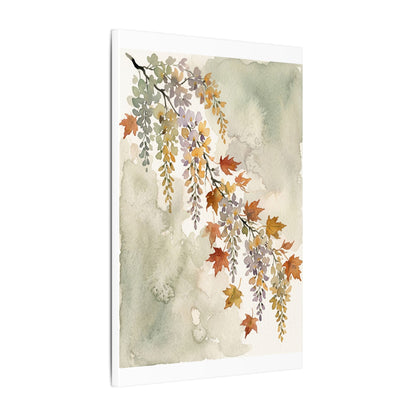 Ma Wisteria Canvas Art - Japandi Watercolor