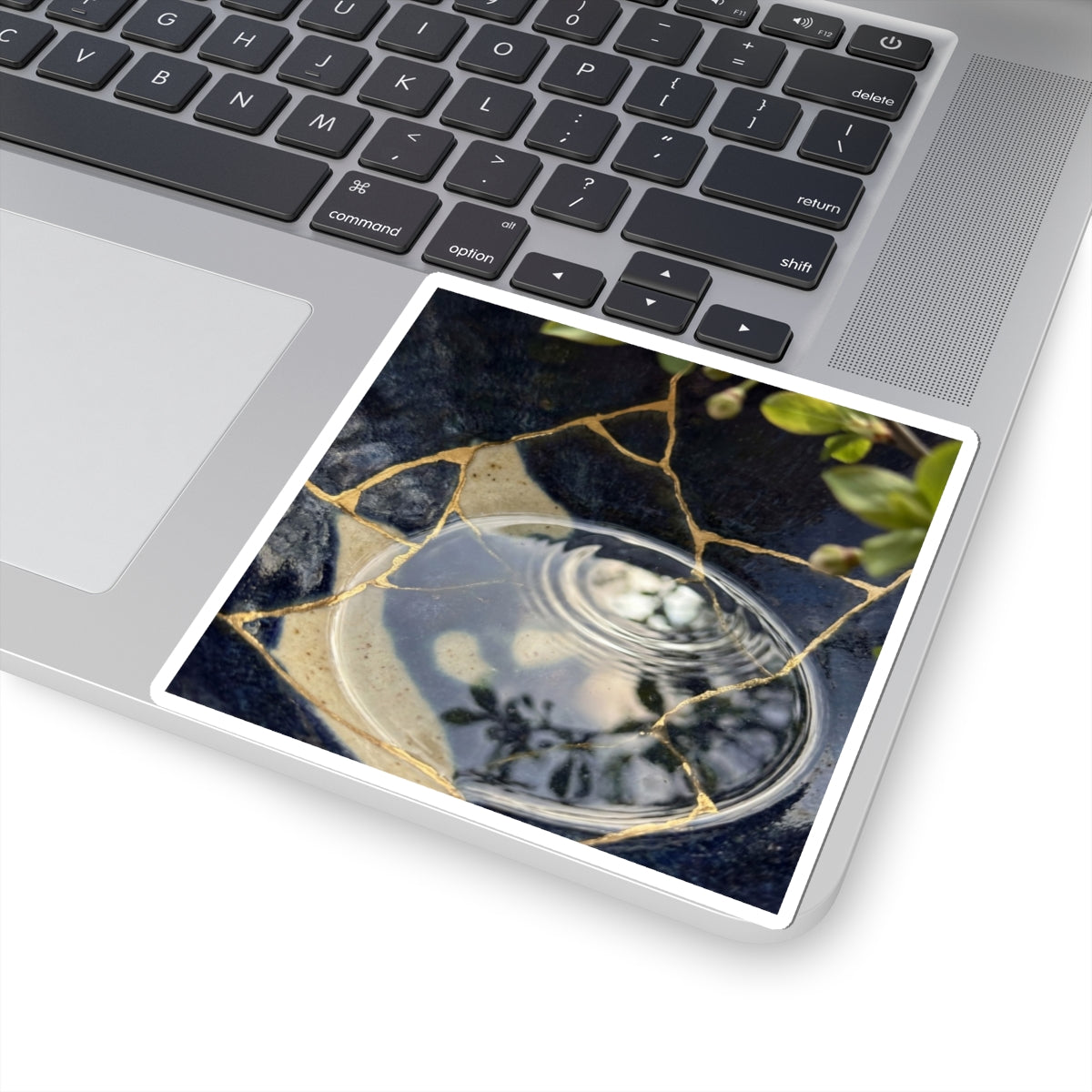 Water Ripple Sticker | Spring Kintsugi Gold Repair Art Art Print