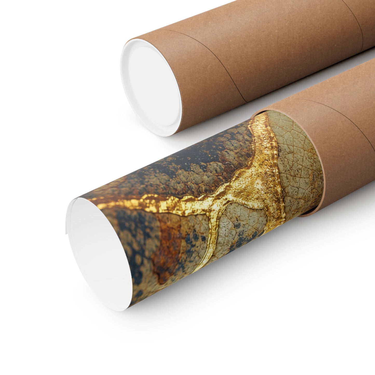 Healing Rust Patina Wall Art Print - Crackle Gold Kintsugi