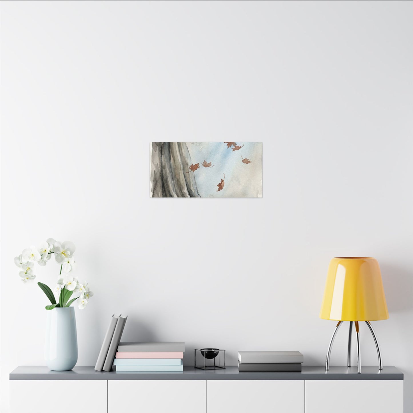 Ma Silk Drape Canvas Art - Japandi Watercolor