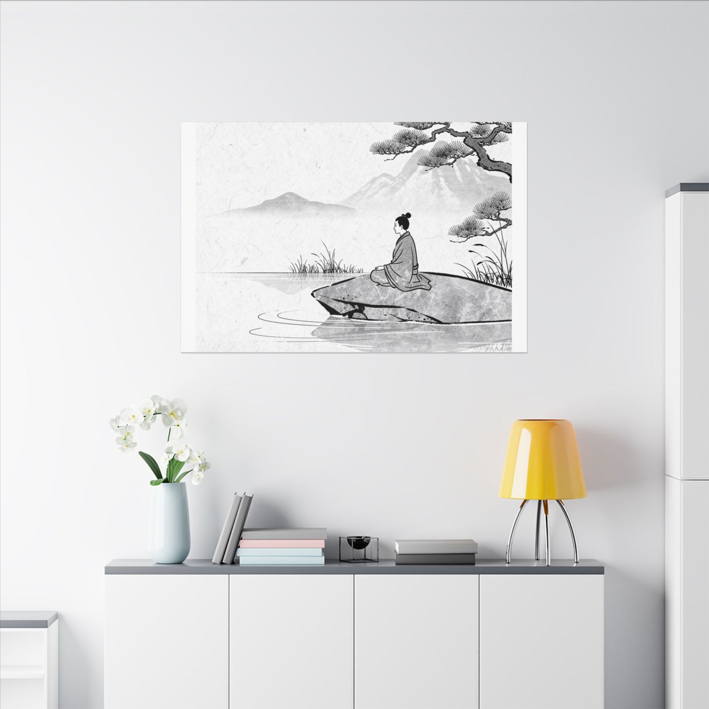 Meditation Harmonious Zen Ukiyo-e Canvas Art