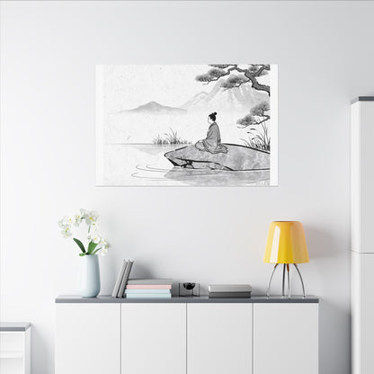 Meditation Harmonious Zen Ukiyo-e Canvas Art