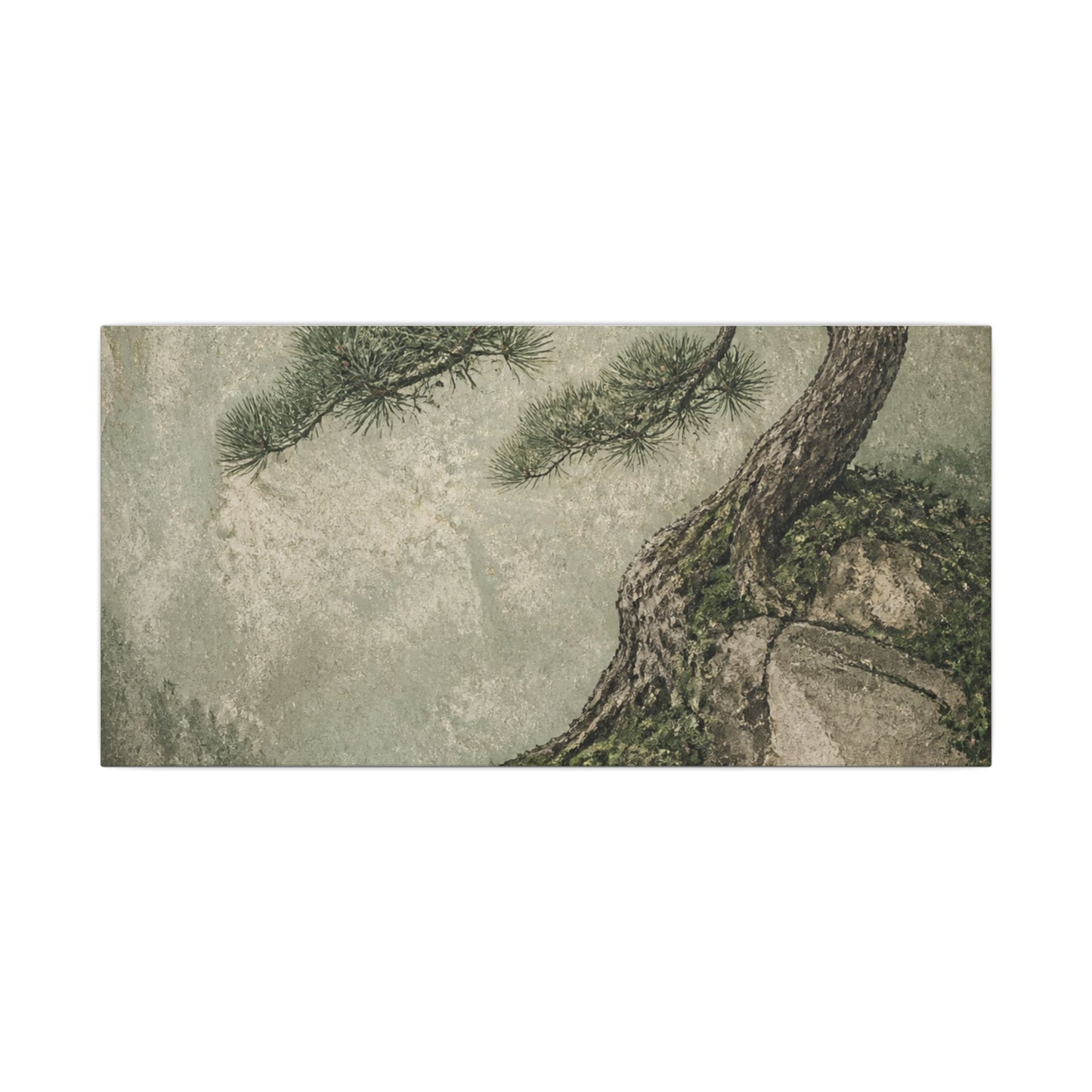 Fukinsei Pine Tree Canvas Art - Japandi Texture