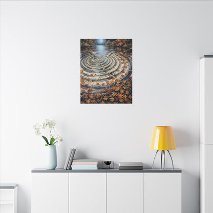 Moonlight Water Ripple Canvas Art - Kintsugi Fukinsei