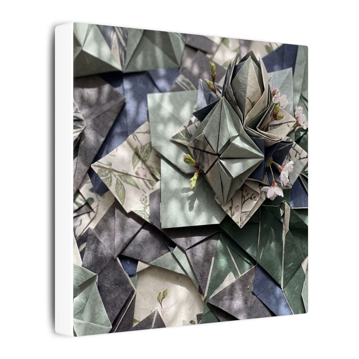 Shibui Paper Fold Canvas Art - Japandi Japanese Pattern