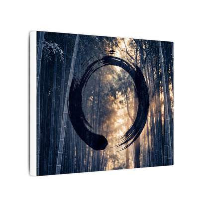 Bamboo Grove Canvas Art | Winter Zen Enso Art