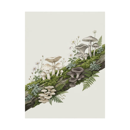 Dried Flowers Japanese Pattern Wall Art Print | Cozy Japandi Art