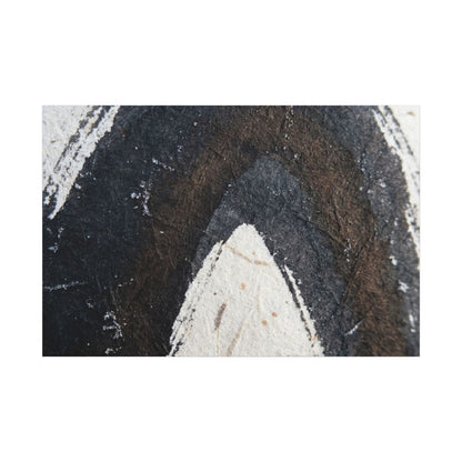 Moody Ink Brushstroke Canvas Art - Moody Minimal Dark Japandi