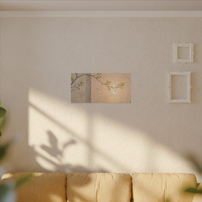 Warm Shoji Screen Canvas Art - Minimal Line Japandi