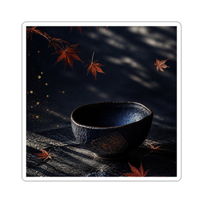 Ceramic Bowl Autumn Sticker | Dark Japandi Luxurious Design