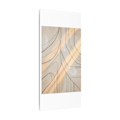 Shoji Screen Minimal Line Canvas Art | Warm Japandi Art