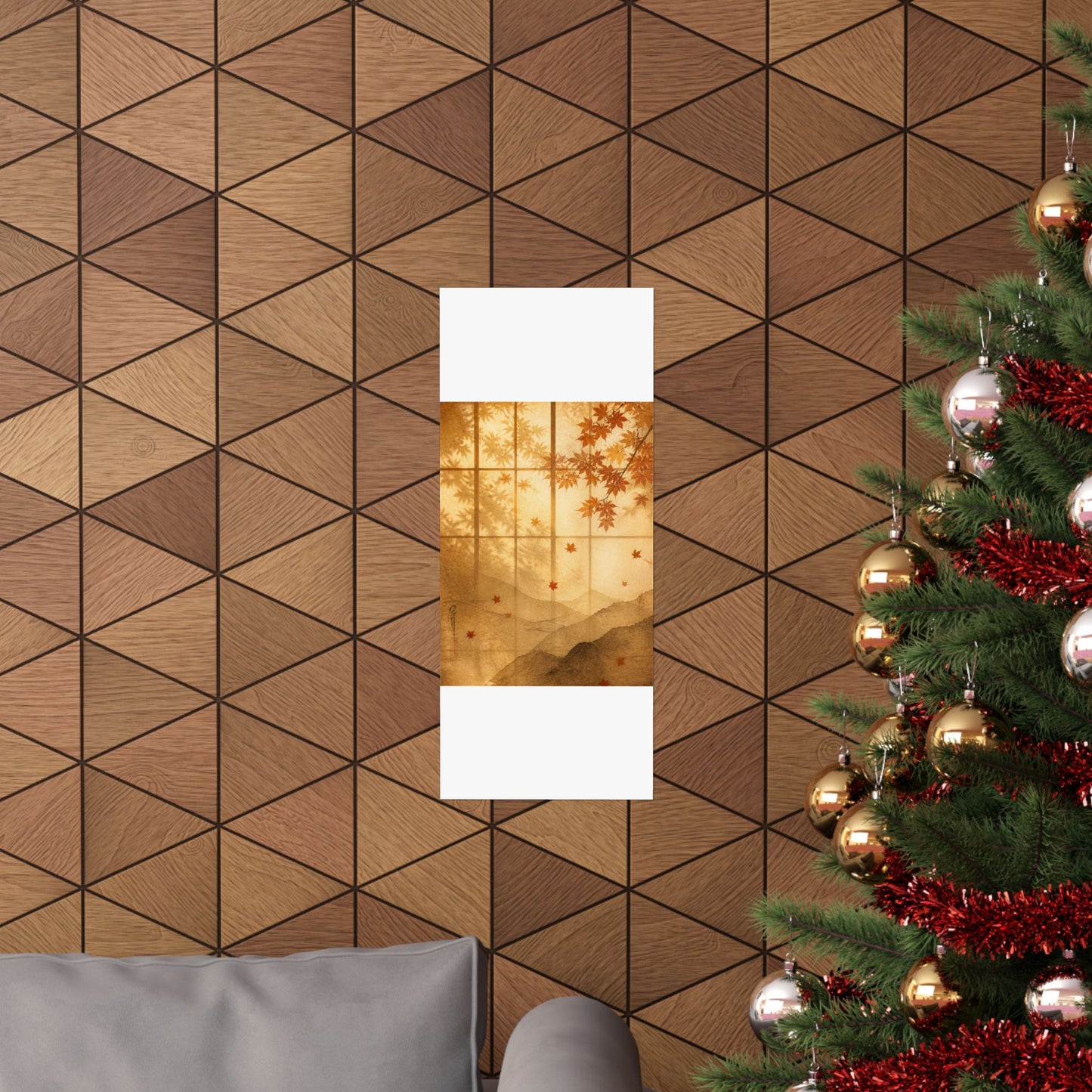 Shoji Screen Wall Art Print | Autumn Japandi Texture Art
